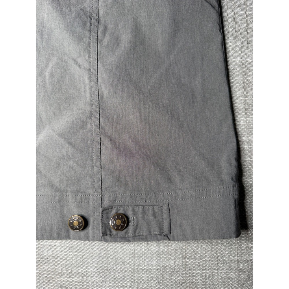 Vintage Flash Jeans Gray Lightweight Zip Up Jacket Viscose Blend Size 44 Mens L - Picture 9 of 11